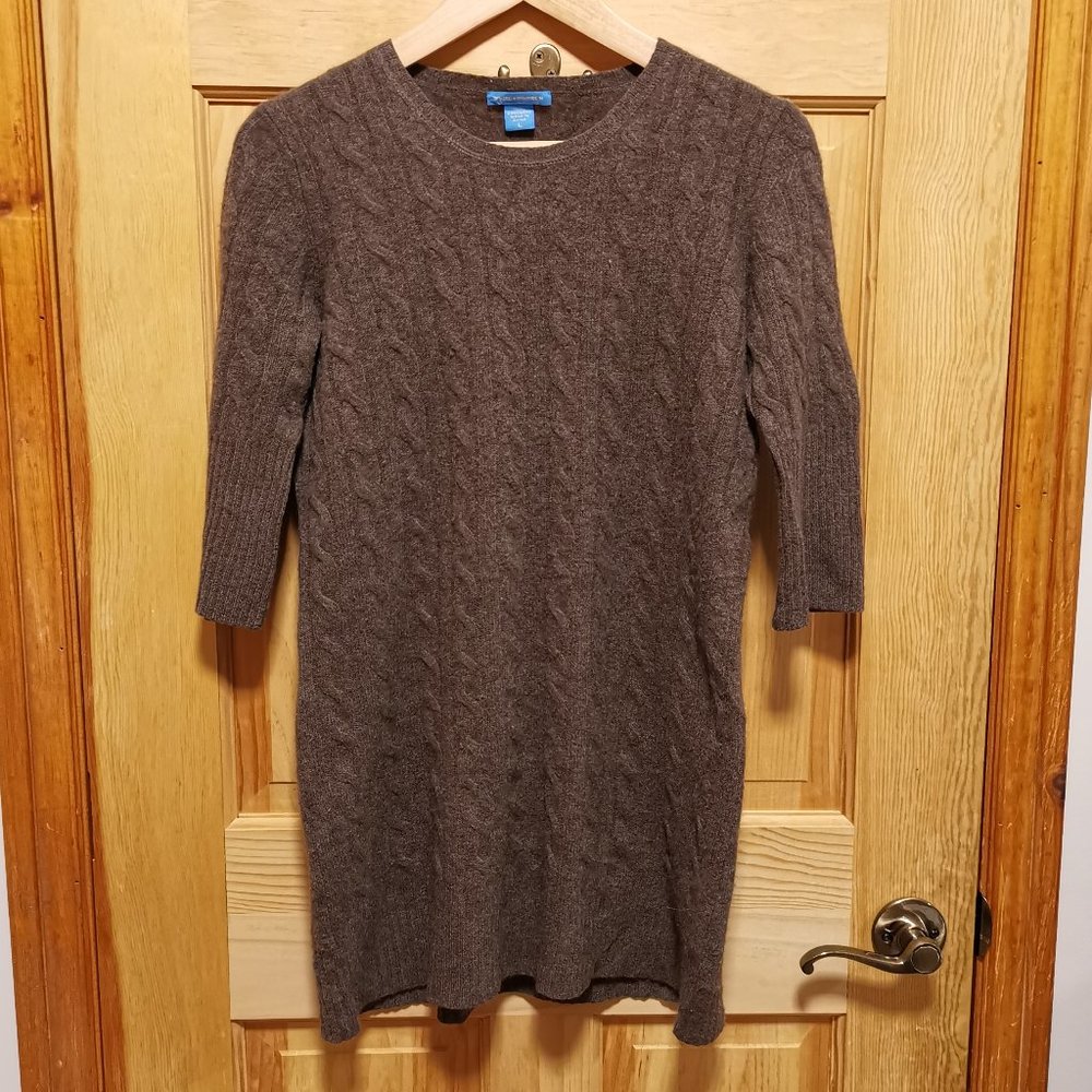 White + Warren 100% Cashmere Crewneck Sweater Half Sleeves